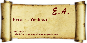 Ernszt Andrea névjegykártya